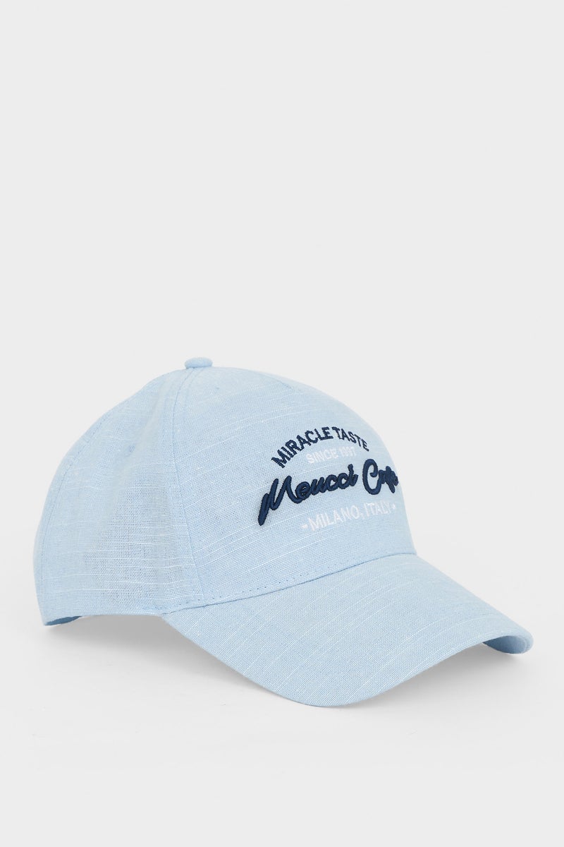 DeFacto Blue Woman Embroidered Woven Cap Casual - Image 2